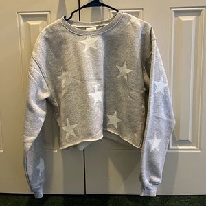 Starfit cropped long sleeve crew neck